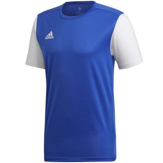 Мужская футболка спортивная синяя белая для футбола Adidas Estro 19 JSY M DP3231 football jersey