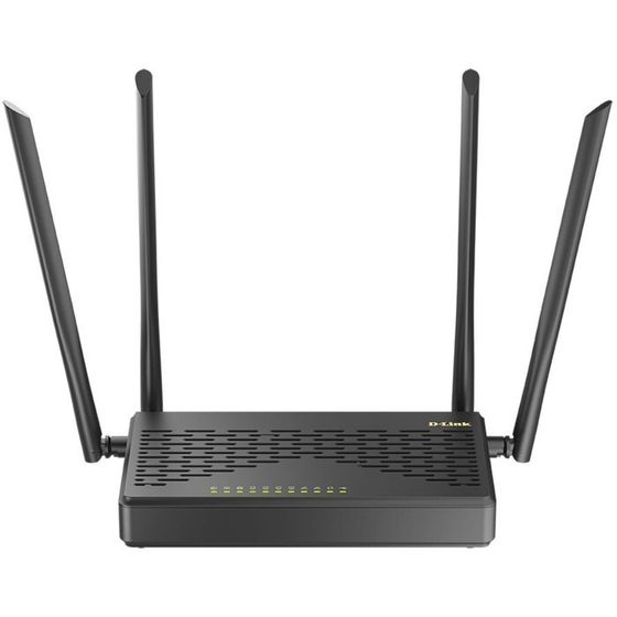 Wi-Fi роутер D-Link DIR-825 (DIR-825/GFRU/R3A), 1167 Мбит/с, 4 порта 1000 Мбит/с, чёрный