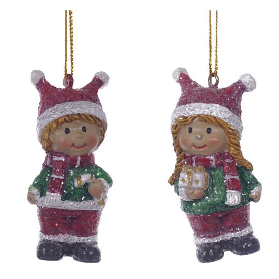 Фигурка декоративная подвесная &quot;Дети&quot;,  L3 W2,5 H6,5 см, 2в.