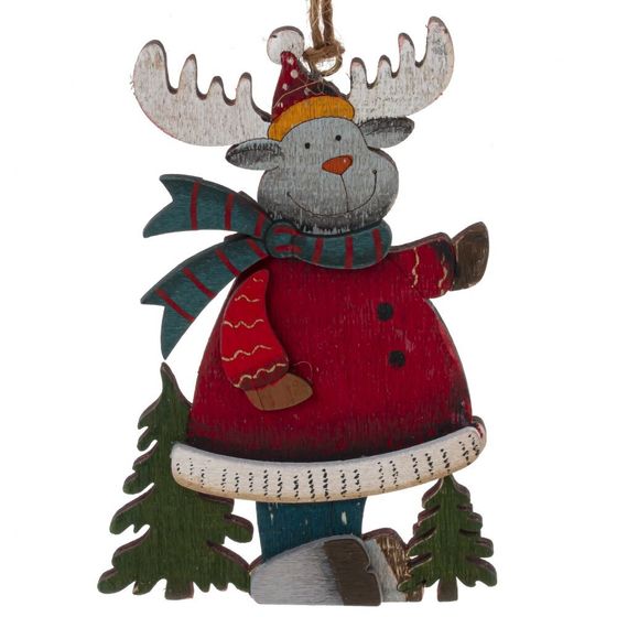 Изделие декоративное подвесное &quot;Олень/Снеговик/Дед Мороз&quot;,L9 W0,5 H11,5 см, 4в.
