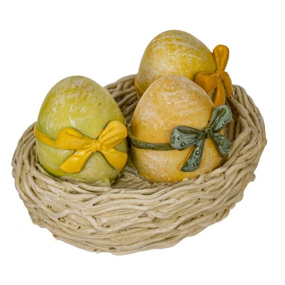 Фигурка декоративная &quot;Яйца в гнезде&quot;, L9 W6 H6 см