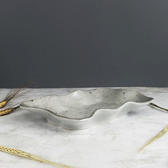 Блюдо овальное STONE серый 26см