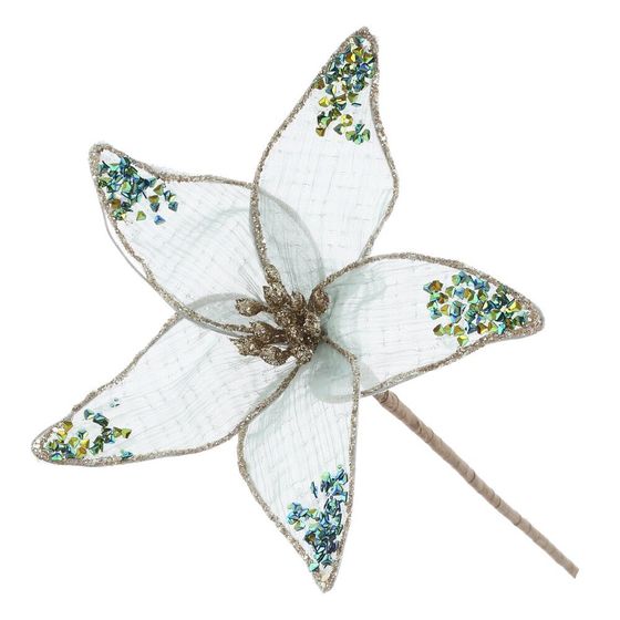 Цветок искусственный &quot;Пуансеттия&quot;, L14 W14 H38 см