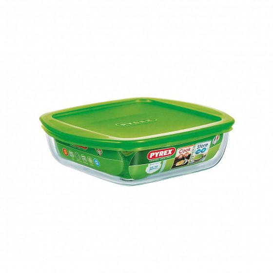 Блюдо с крышкой Cook &amp;lt;(&amp;gt;&amp;&amp;lt;)&amp;gt; Store 20x17x5.5см 1л квадратное