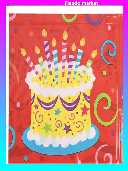 !09 Скатерть "Торт яркий" 180 х 140 см/