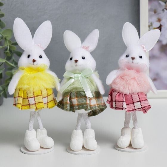 !09 Сувенир &quot;Зайка в клетчатой юбочке&quot; МИКС 5х15,5 см.