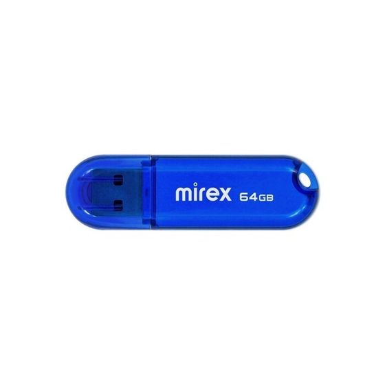 Флешка Mirex CANDY BLUE, 64 Гб ,USB2.0, чт до 25 Мб/с, зап до 15 Мб/с, синяя