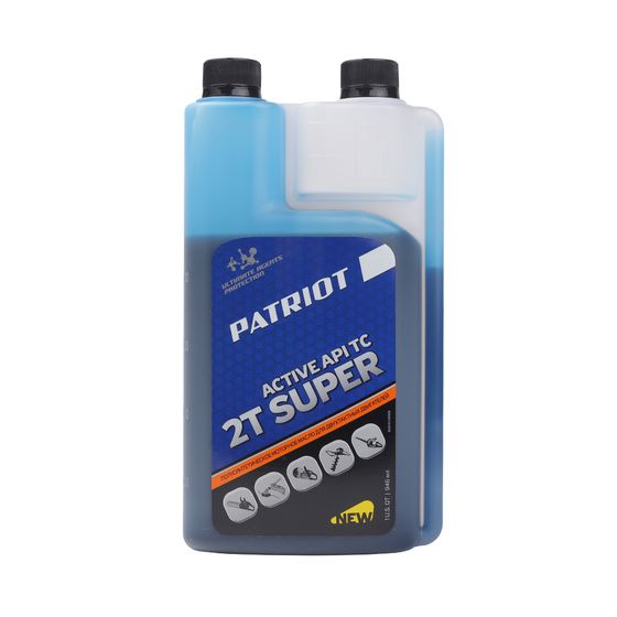 Масло 2-х тактное полусинтетическое Patriot Super Active TC дозатор 0.95л (850030569)