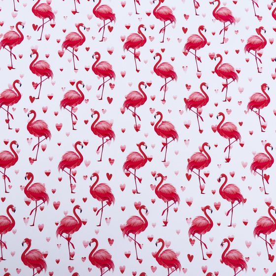 !09 Набор глянцевой бумаги (3 листа) с печатью &quot;Фламинго&quot;, 0,7 х 1 м.