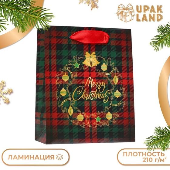 Пакет ламинированный &quot;Счастливого рождества&quot; 11,5 х 14,5 х 6 см