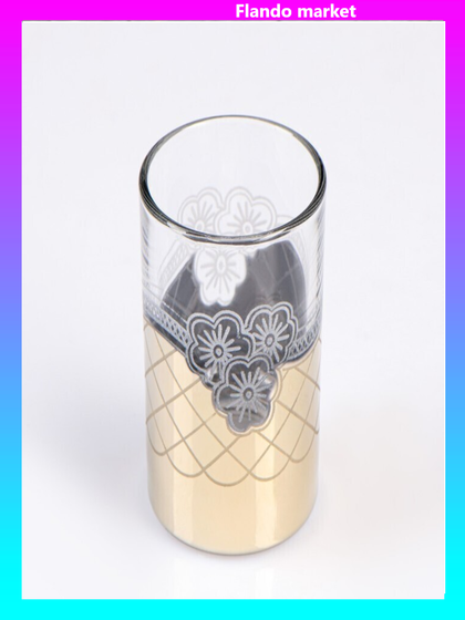 !09 Набор стопок 4 штуки "Золотая сетка цветы" 50 мл.