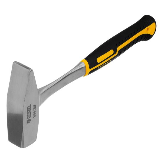 !09 Молоток слесарный Denzel 10405, цельнометаллический, двухкомпонентная рукоятка, 800 г