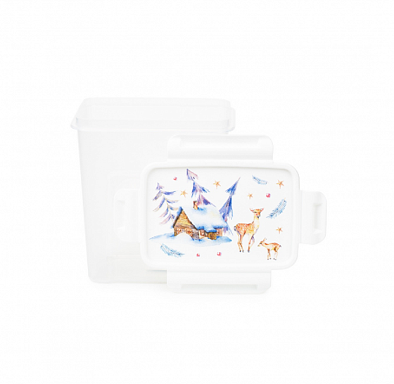 Контейнер для СВЧ АКВАРЕЛЬ 1.8л прямоугольный