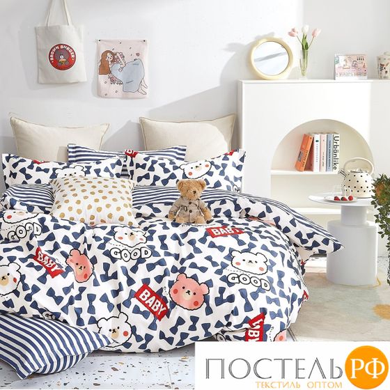 TPIG4-1621 КОД1050, Twill 1,5 спальный, 50x70 (1 шт), 70x70 (1 шт), Сатин (Твил), Коробка