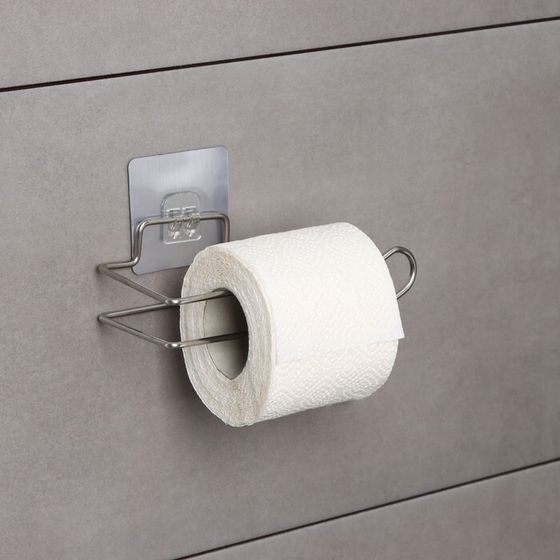 Держатель для туалетной бумаги Доляна, 17×8 см, на липучке