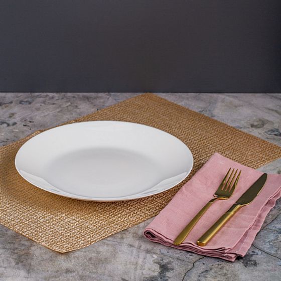 Тарелка обеденная ЛИЛИ БЕЛЫЙ 25см