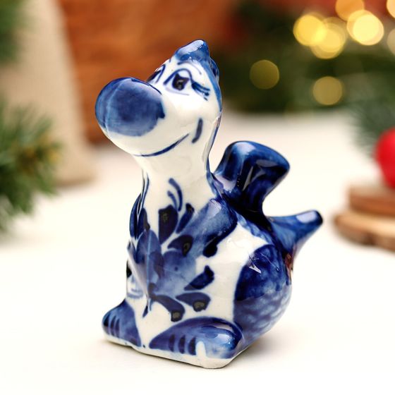 !09 Сувенир(набор 3 штуки) Дракон &quot;Минди&quot;, гжель