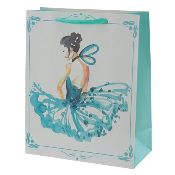 Пакет подарочный (бумага 210г/м2, блок микс 12шт), L26 W12 H32 см, 4в.