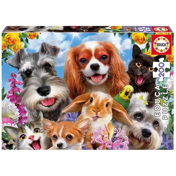 EDUCA BORRAS Puzzle 200 Pet Selfie