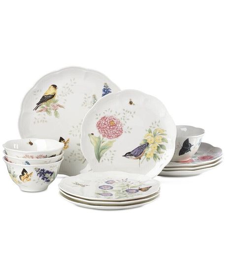 Butterfly Meadow Flutter 12-Pc. Dinnerware Set, Service for 4