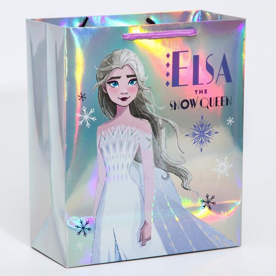 !09 Пакет (набор 4 штуки) голография горизонтальный "Queen of Arendelle", Холодное сердце, 25 х 21 х 10 см