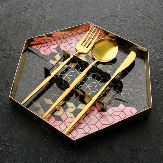 !09 Набор из трёх столовых приборов «Искусство наслаждения», 26,5 см