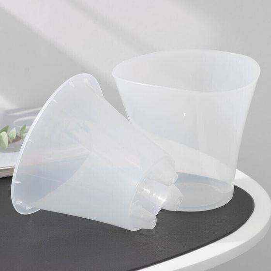 !09 Кашпо для цветов со вставкой «Лагуна», 1,5 л, цвет прозрачный