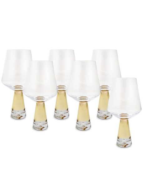 Stemmed Water Glasses, Set of 6