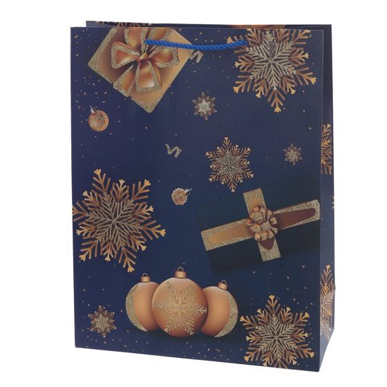 Пакет подарочный (бумага 210г/м2, блок микс 12шт), L18 W9 H24 см, 4в.