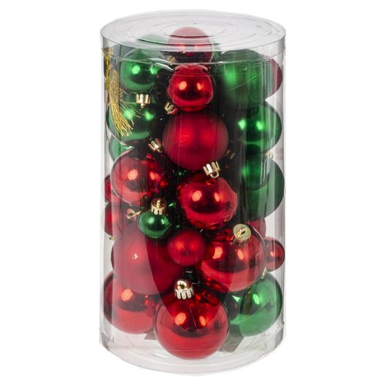 Набор из 40шт Украшение новогоднее "Шар", D3,4,5,6см, L14 W14 H26 см