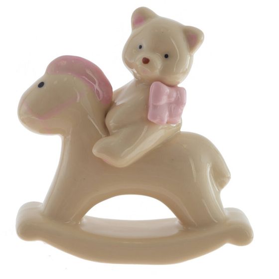 Фигурка декоративная &quot;Мишка на лошадке&quot;, Д8 Ш3,5 В8,5 см, 2в.