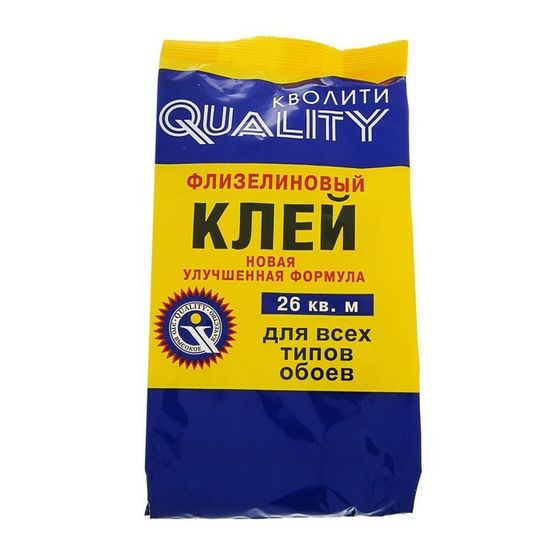 Клей обойный Quality, флизелиновый, мягкая упаковка, 200 г