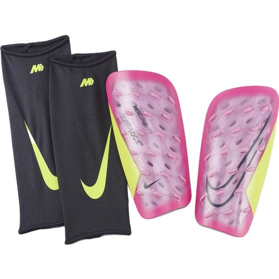 Nike Soccer Shin Guards Thermoplastic Elastomer Resin Ball Court Sports Unisex Pink Reducing Tibia Impact