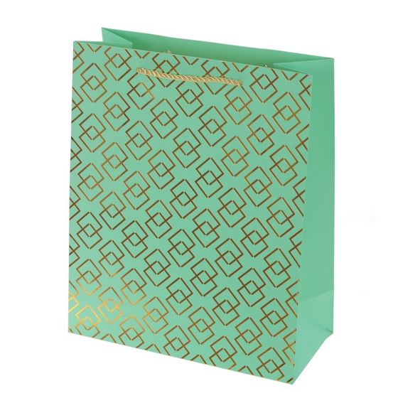 Пакет подарочный (бумага 210г/м2, блок микс 12шт), L26 W12 H32 см, 4в.