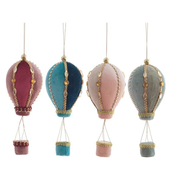 Украшение новогоднее &quot;Воздушный шар&quot; , L7 W7 H19 см, 4в.