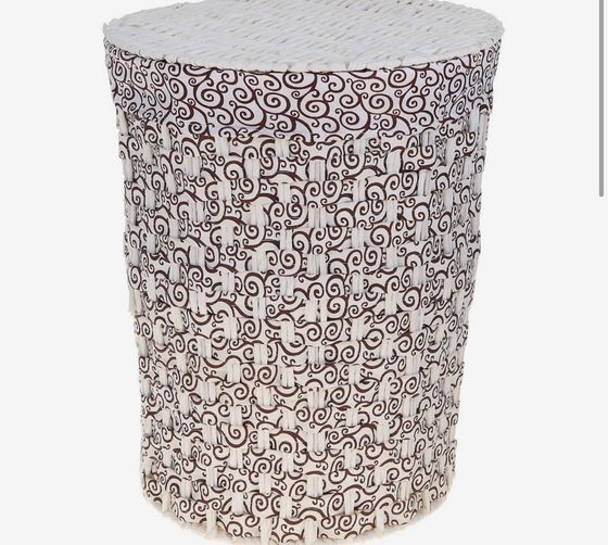 !09 Корзина универсальная плетёная для белья «Узор», 39×39×48 см.