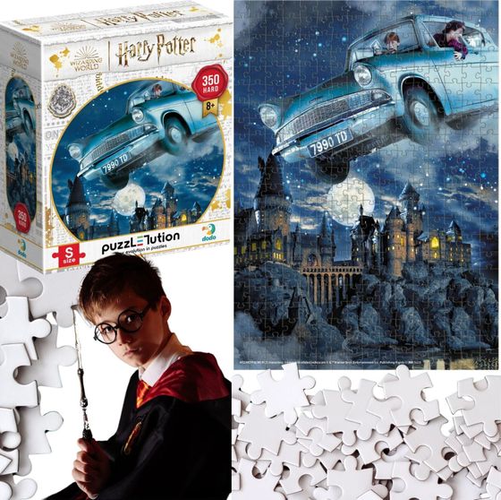 Dodo Puzzle Z Motywem &quot;Harry Potter&quot; - &quot;Latający Ford Anglia&quot; 350 Elementów 8+