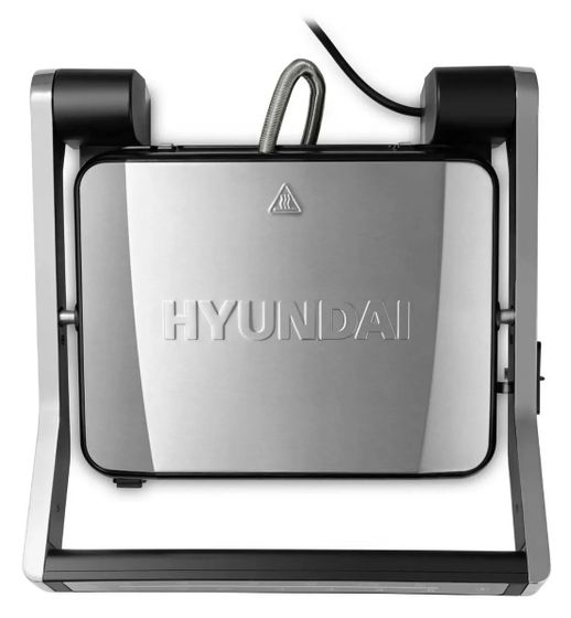Электрогриль Hyundai HYG-3022 2000Вт серебристый/черный