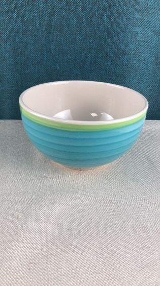 !09 Салатник ELRINGTON АЭРОГРАФ ВЕСЕННЯЯ КАПЕЛЬ 140 мм, 500 мл керамика цвет бирюзовый