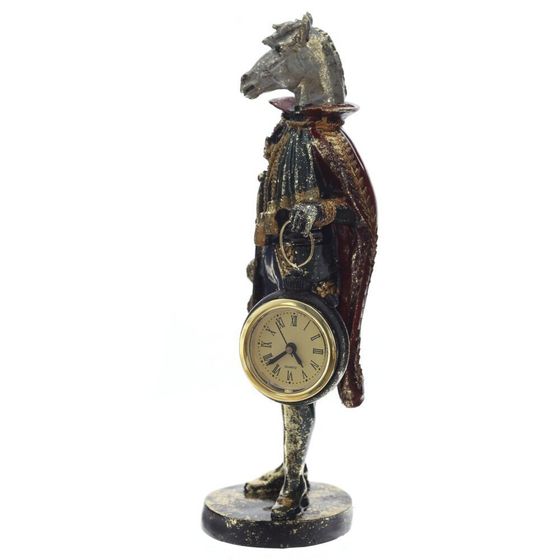 Фигурка декоративная &quot;Лошадь&quot; с часами D4см, (LR44x1), L12 W7,5 H24,5 см