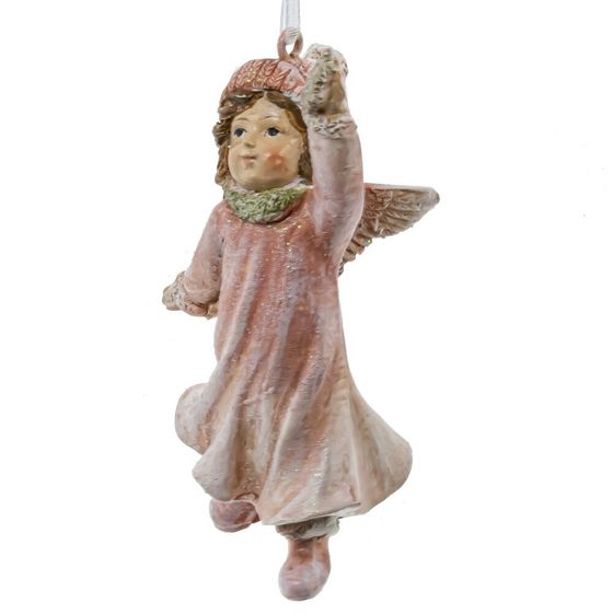Украшение новогоднее "Девочка-ангел", L4,5 W3,5 H8 см, 2в.