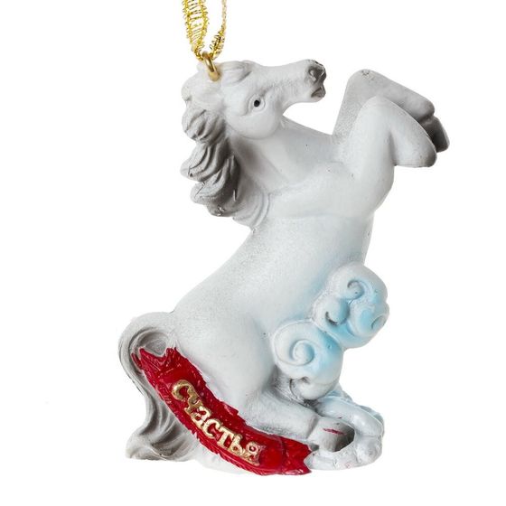 Фигурка декоративная подвесная &quot;Лошадка&quot;, L6,5 W3 H7,5 см, 4в.