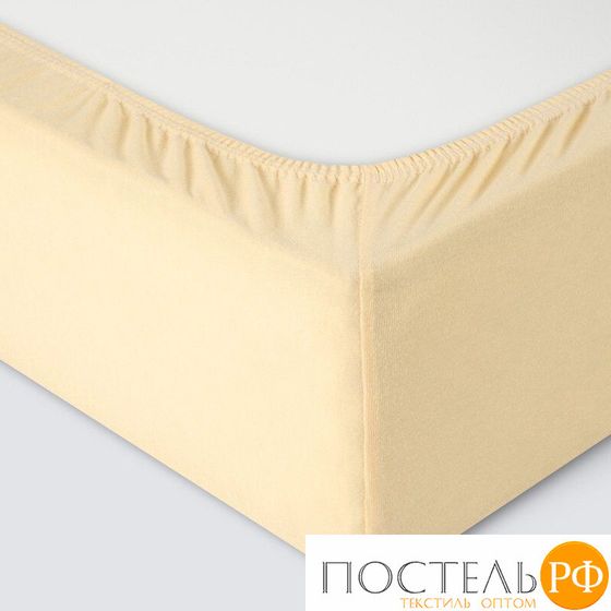 Простынь на резинке трикотажная 60x120x20 цвет манго