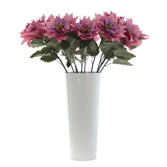 Цветок искусственный &quot;Пуансеттия&quot;, L18 W18 H85 см