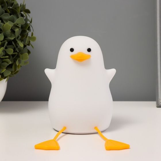 Ночник-мякиш &quot;Уточка&quot; LED USB АКБ бело-желтый 9х9х20 см