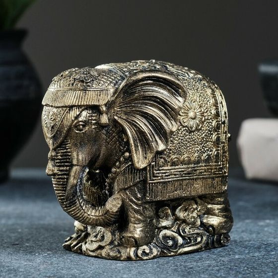 Фигура &quot;Индийский слон&quot; старое золото, 12х7х6см