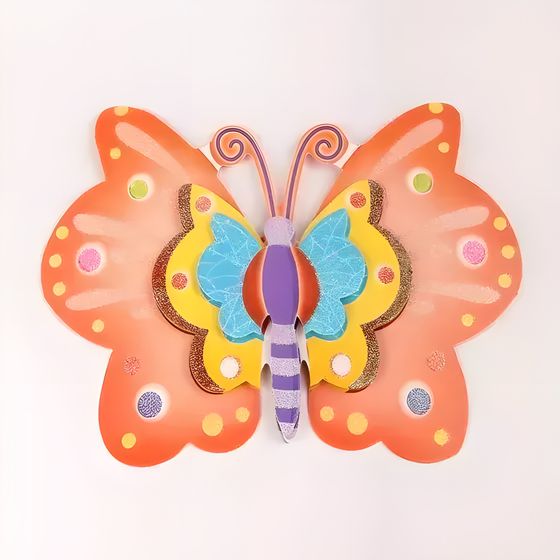 !Набор 3 штуки - Декоративная самоклеющаяся наклейка "Бабочка", 35,5*25 см.