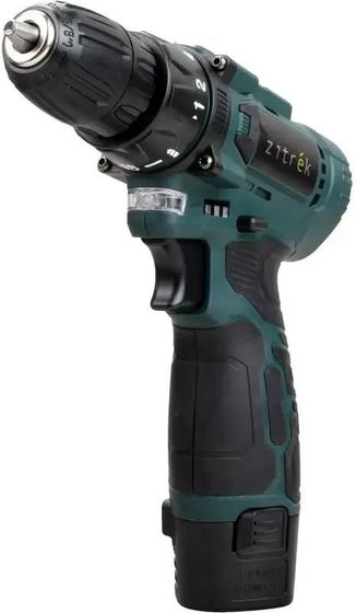 Дрель-шуруповерт аккумуляторная Zitrek Green 12V Plus 12В 2АКБ 1.5Ач и ЗУ (085-1014)
