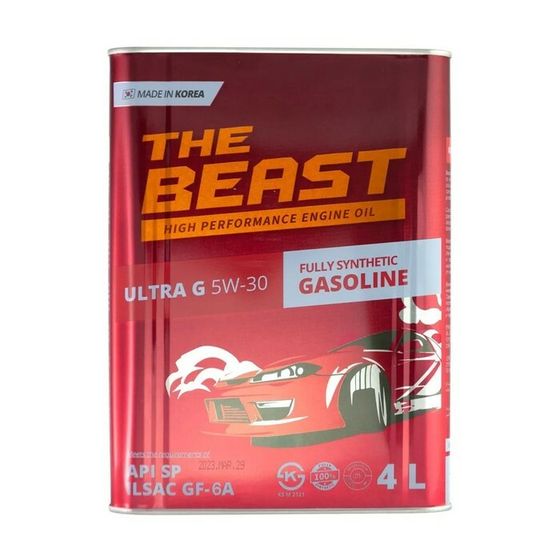 Масло моторное THE BEAST ULTRA G 5W-30, синтетическое, 4 л