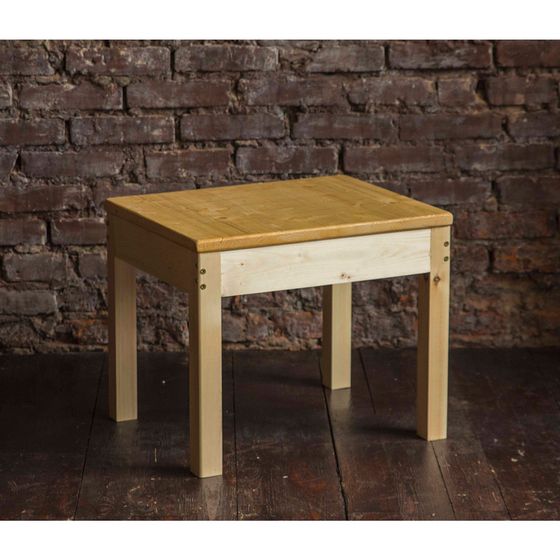 Столик кофейный, 600×500×500 мм, массив сосны, без покрытия
